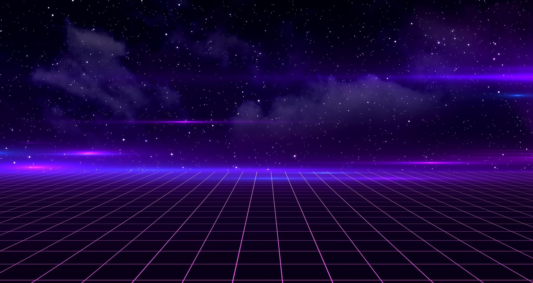 Retro Cyberpunk Purple Background